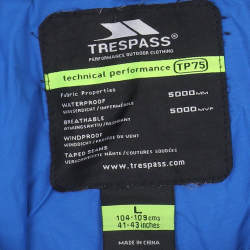 Trespass Men's Black L Waterproof Windproof Parka Jacket Lined Size L