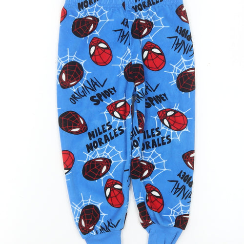 Primark Boys Blue Spider-Man Miles Morales Fleece Pyjama Pants 2-3 Years