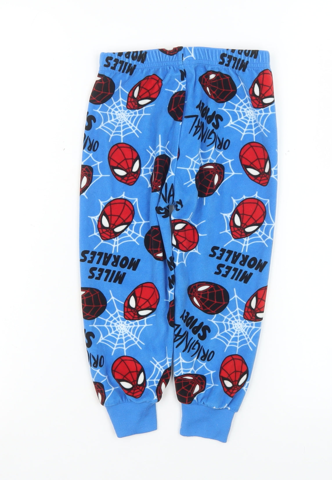 Primark Boys Blue Spider-Man Miles Morales Fleece Pyjama Pants 2-3 Years