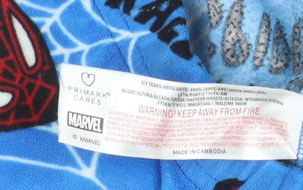 Primark Boys Blue Spider-Man Miles Morales Fleece Pyjama Pants 2-3 Years