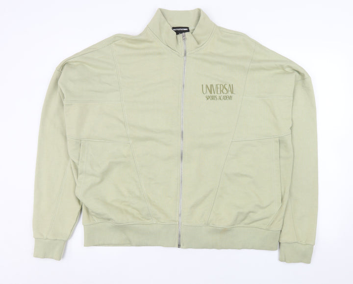 PrettyLittleThing Women’s Green Logo Full Zip Basic Jacket Size S