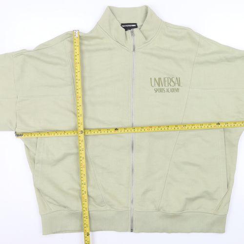 PrettyLittleThing Women’s Green Logo Full Zip Basic Jacket Size S