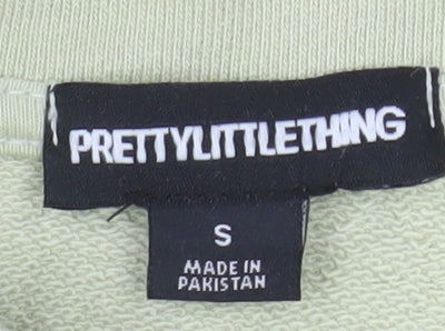 PrettyLittleThing Women’s Green Logo Full Zip Basic Jacket Size S
