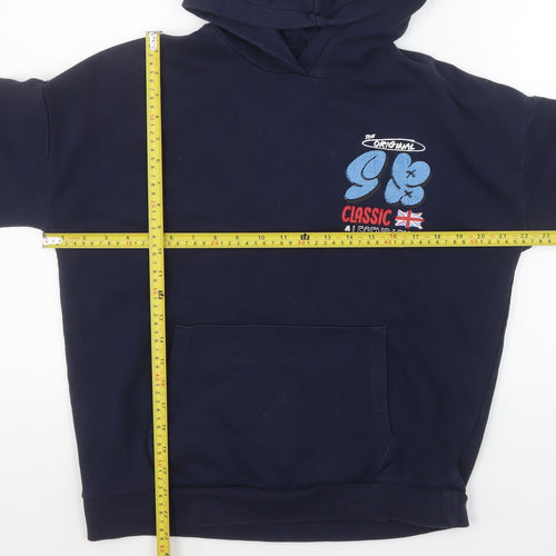 Marks and Spencer Boys Blue Pullover Hoodie 13-14 Years Graphic Bear Design
