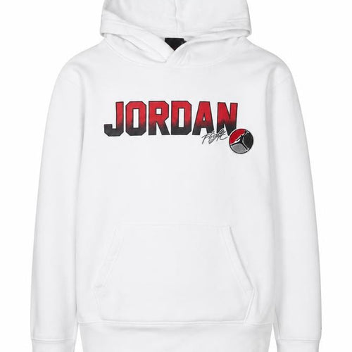 Jordan Boys White Hoodie 10-12 Years Pullover Fleece Logo Sweatshirt