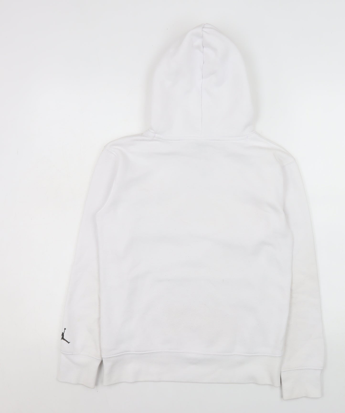 Jordan Boys White Hoodie 10-12 Years Pullover Fleece Logo Sweatshirt