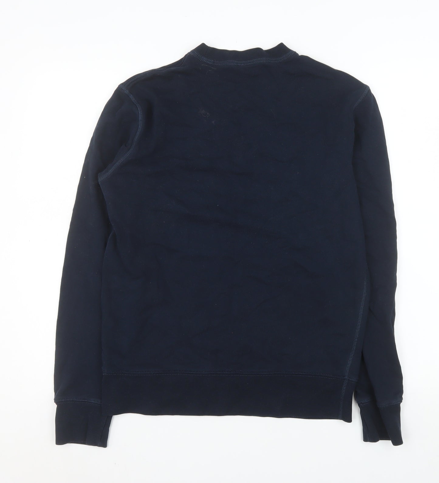 Marks and Spencer Men's Blue Crew Neck Regular Fit Cotton Sweatshirt M