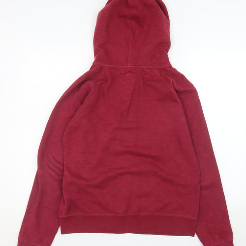 Jack Wills Women’s Red Full Zip Hoodie Jacket Size 14 Cotton Blend