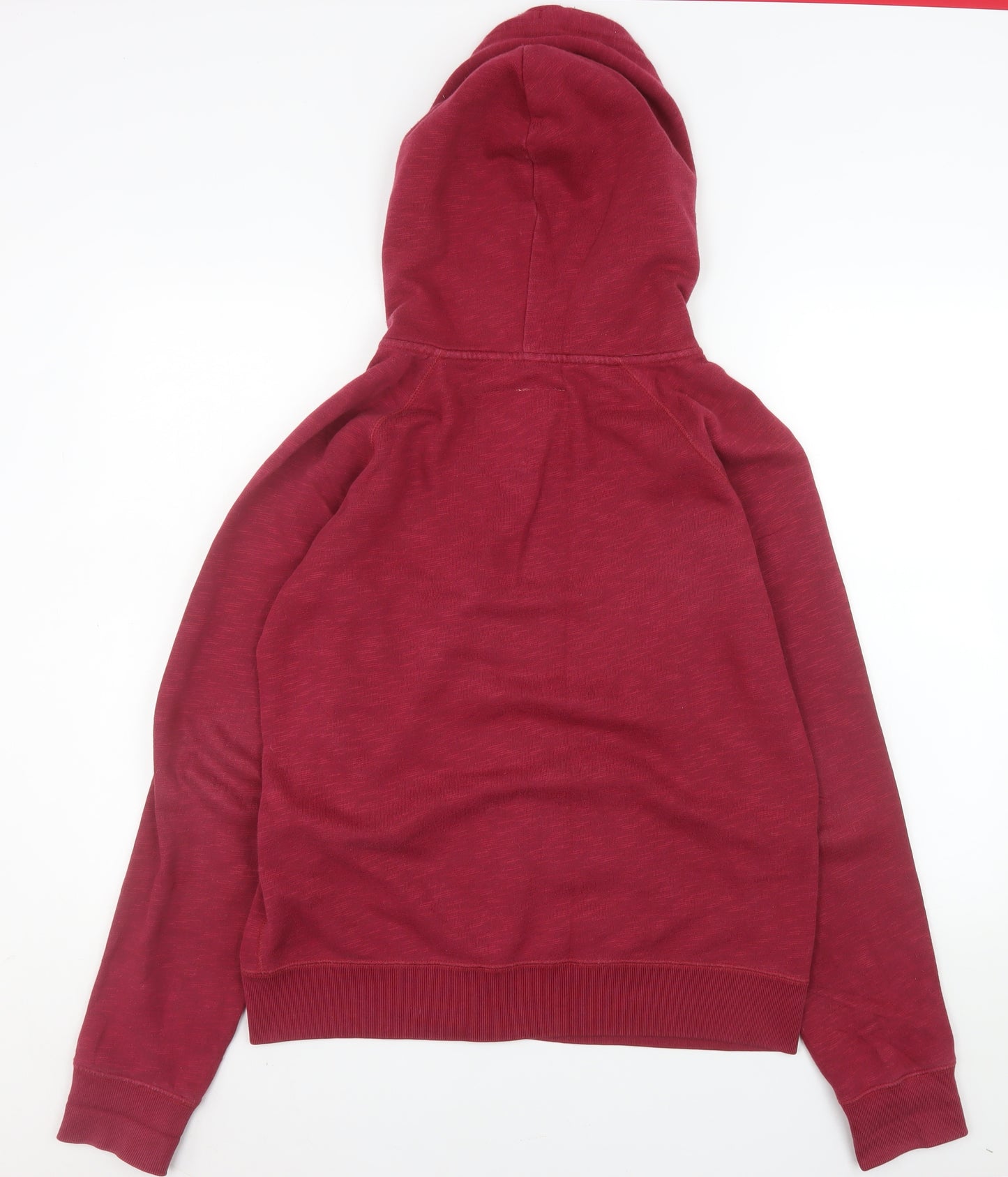 Jack Wills Women’s Red Full Zip Hoodie Jacket Size 14 Cotton Blend