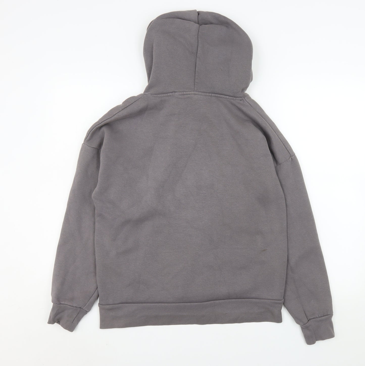 Bench Women’s Grey Pullover Hoodie UK 12 Medium Cotton Blend