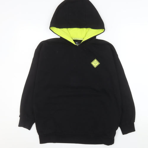 Threadboys Boys Black Pullover Hoodie 11-12 Years Fleece Hooded Sweatshirt
