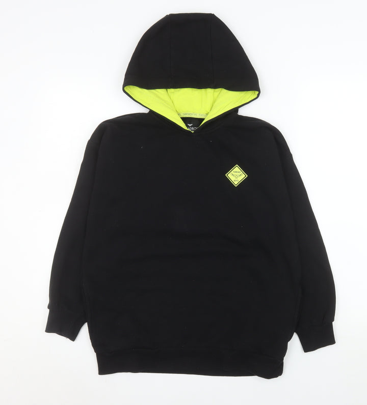 Threadboys Boys Black Pullover Hoodie 11-12 Years Fleece Hooded Sweatshirt