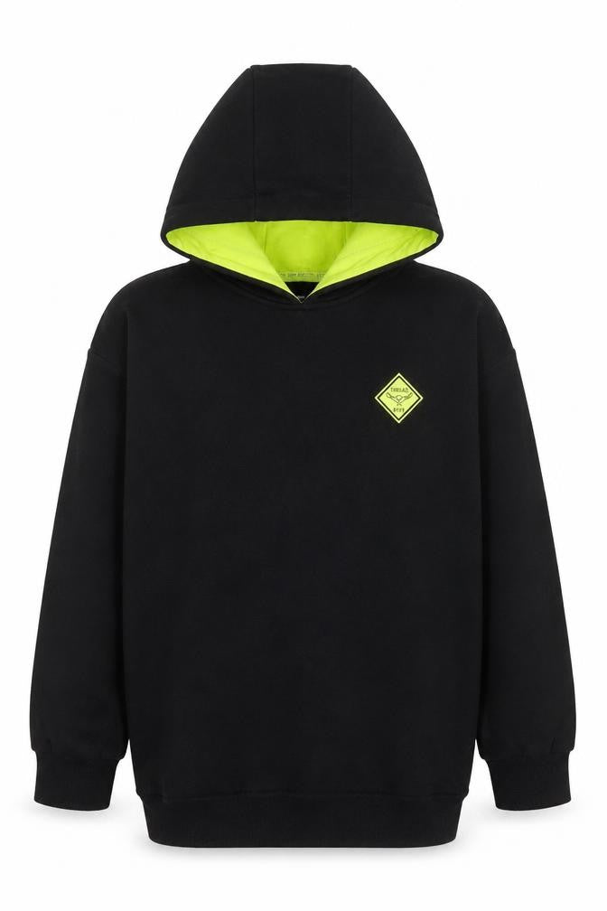 Threadboys Boys Black Pullover Hoodie 11-12 Years Fleece Hooded Sweatshirt