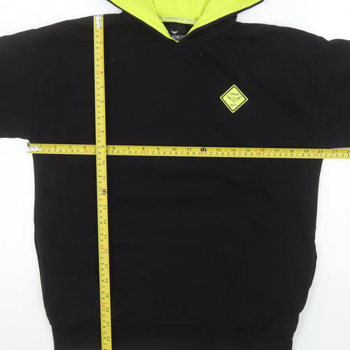 Threadboys Boys Black Pullover Hoodie 11-12 Years Fleece Hooded Sweatshirt