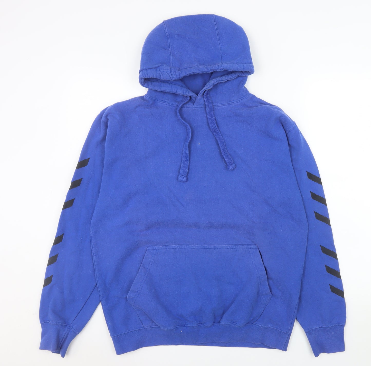 Hokori Men's Blue Pullover Hoodie M Regular Fit Fleece Sweatshirt