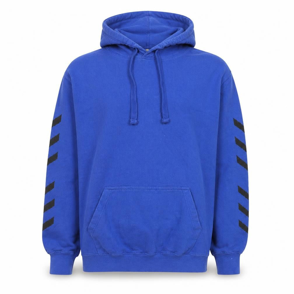 Hokori Men's Blue Pullover Hoodie M Regular Fit Fleece Sweatshirt