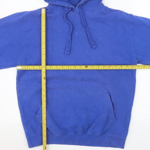 Hokori Men's Blue Pullover Hoodie M Regular Fit Fleece Sweatshirt