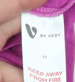 V by Very Women’s Pink Tie Dye Maxi Dress Size 12 Sleeveless V-Neck Summer