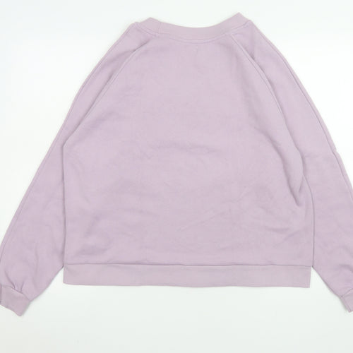 Bershka Disney Women Lilac Pullover Sweatshirt L Mickey Cool Print