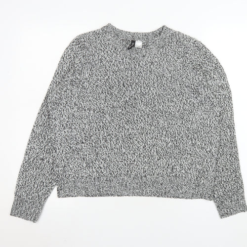 H&M Divided Men's Grey Chunky Knit Pullover Jumper Size M