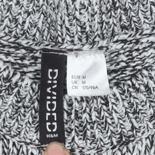H&M Divided Men's Grey Chunky Knit Pullover Jumper Size M