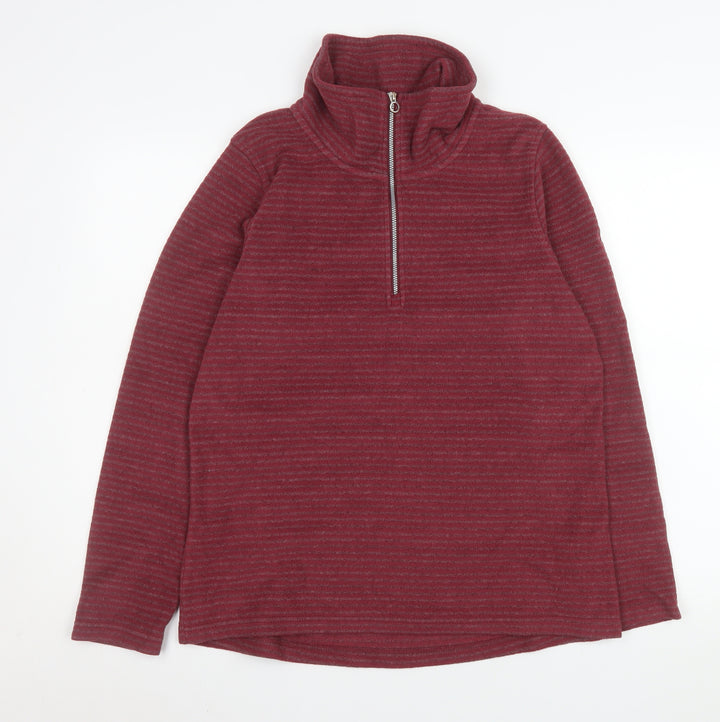 Regatta Great Outdoors Women's Red 1/2 Zip Pullover Fleece UK 14