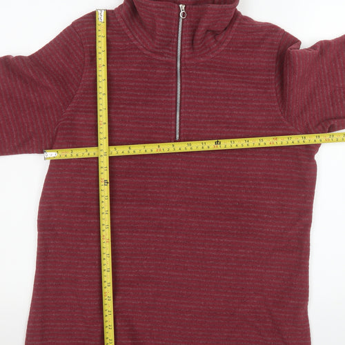 Regatta Great Outdoors Women's Red 1/2 Zip Pullover Fleece UK 14