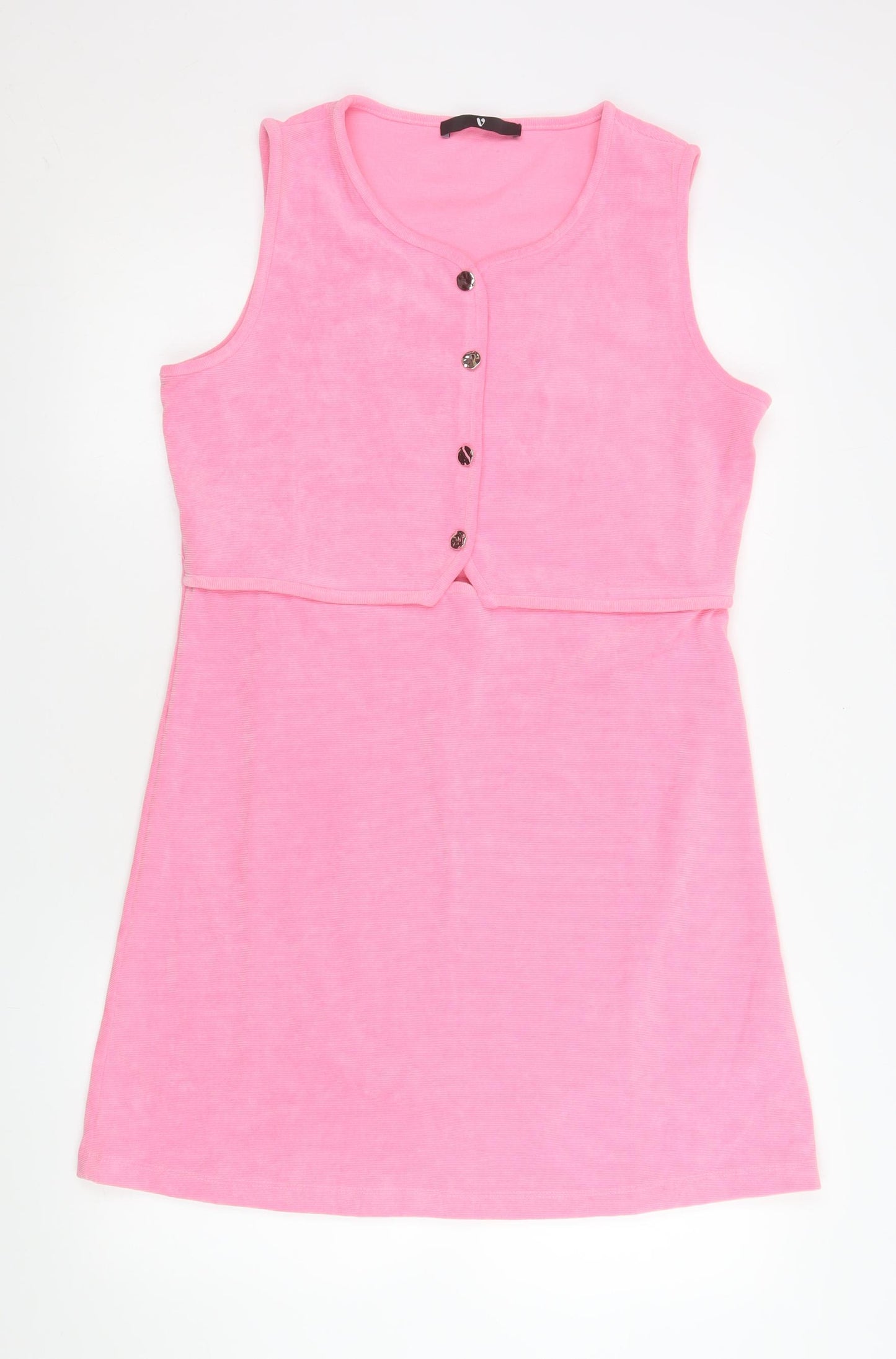 Very Women Pink Size 14 Sleeveless A-Line Knit Dress