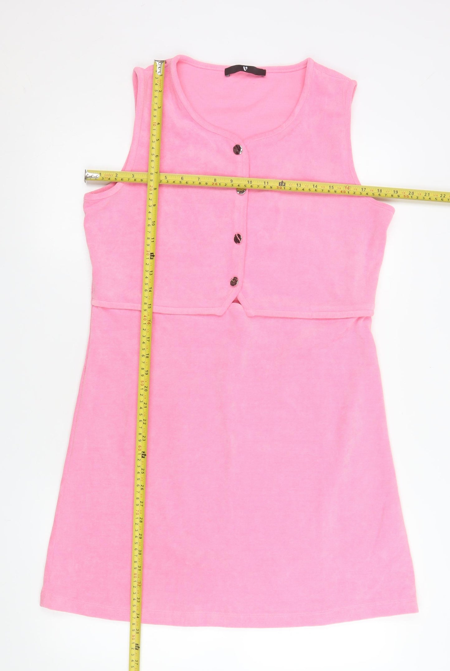 Very Women Pink Size 14 Sleeveless A-Line Knit Dress