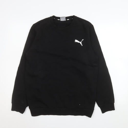Puma Men's Black Small Crew Neck Pullover Sweatshirt