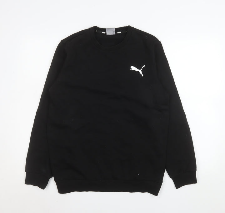 Puma Men's Black Small Crew Neck Pullover Sweatshirt
