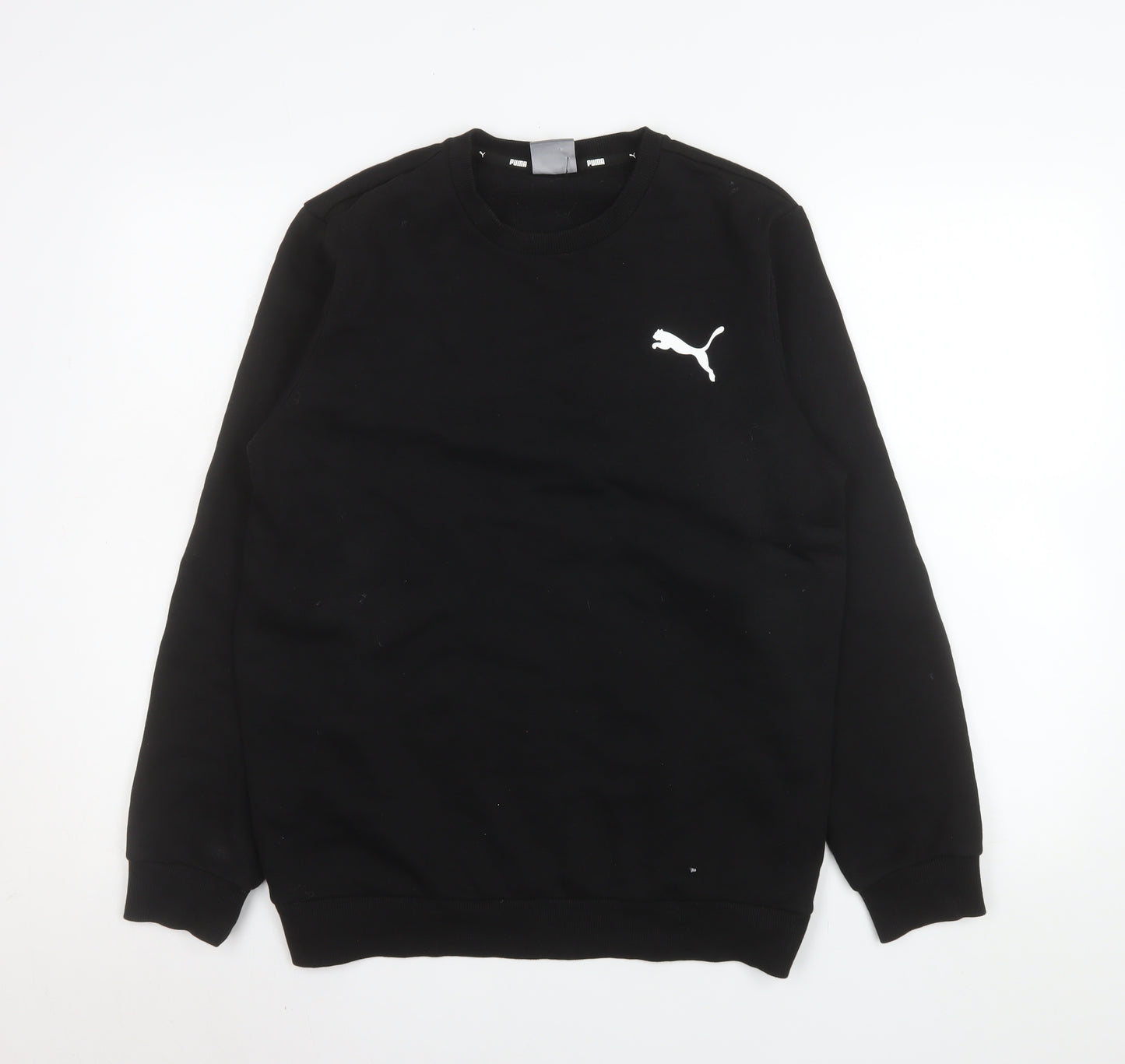 Puma Men's Black Small Crew Neck Pullover Sweatshirt