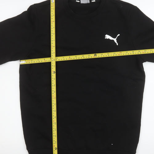 Puma Men's Black Small Crew Neck Pullover Sweatshirt