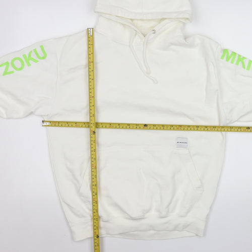 MKI Miyuki Zoku Men’s White Pullover Hoodie Medium Logo Print