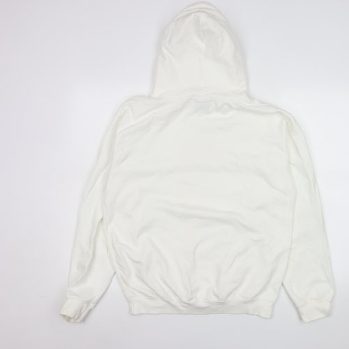MKI Miyuki Zoku Men’s White Pullover Hoodie Medium Logo Print