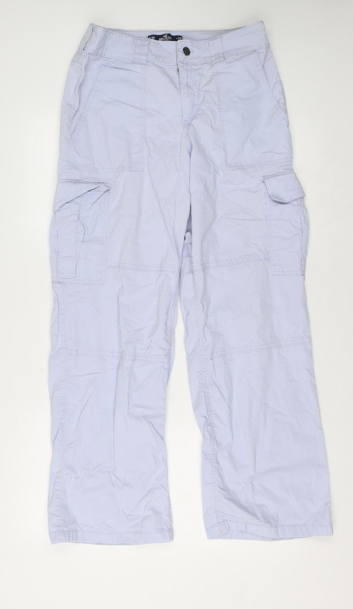 Hollister Men’s Grey Cargo Trousers Size 29 Regular Cotton Comfort
