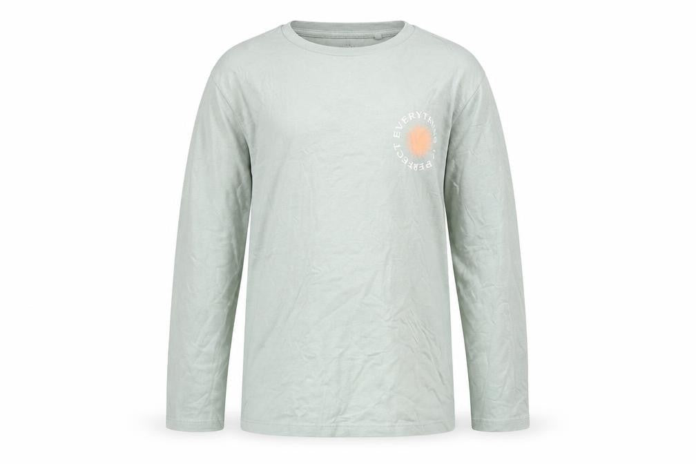Unit Kids Girls Green Long Sleeve Graphic Cotton T-Shirt 11-12 Years