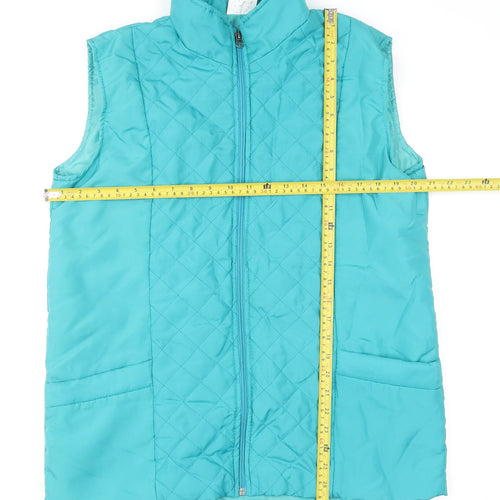 Anne de Lançay Women's Blue Quilted Waistcoat Size M