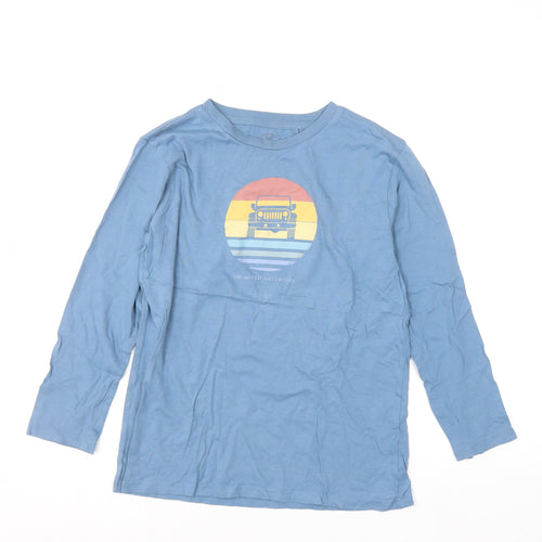 Unit Kids Boys Blue Long Sleeve Adventure Graphic Cotton T-Shirt 11-12 Years