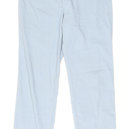 Gallery Women's Blue Chino Trousers Size M Viscose Blend