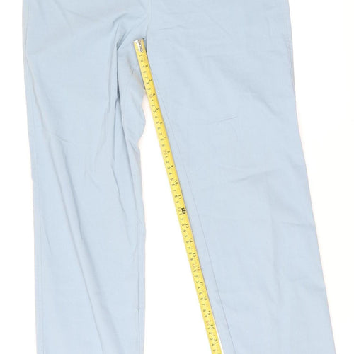 Gallery Women's Blue Chino Trousers Size M Viscose Blend