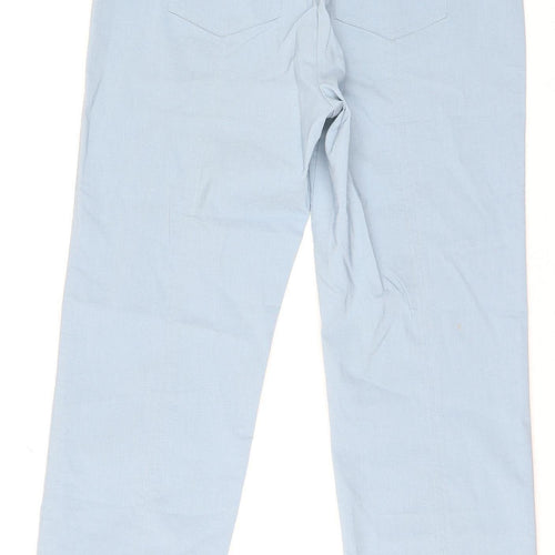 Gallery Women's Blue Chino Trousers Size M Viscose Blend