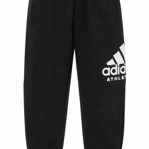 adidas Boys Black Logo Sweatpants 11-12 Years Regular Fit Fleece Tracksuit Bottoms