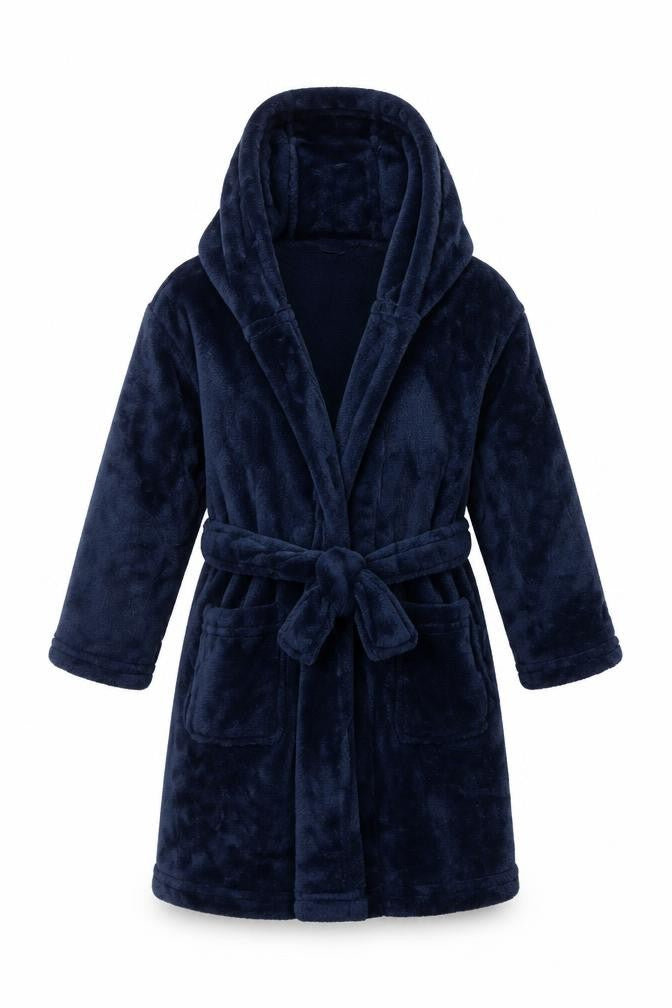 Primark Blue Hooded Fleece Robe 12-18 Months Unisex Baby Soft Winter Nightwear