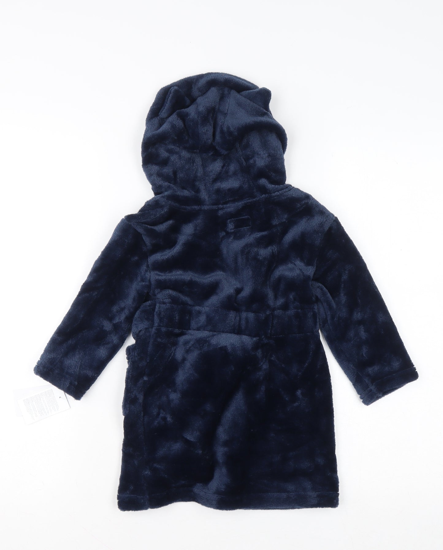 Primark Blue Hooded Fleece Robe 12-18 Months Unisex Baby Soft Winter Nightwear