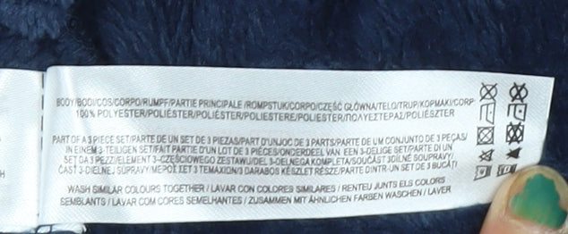 Primark Blue Hooded Fleece Robe 12-18 Months Unisex Baby Soft Winter Nightwear