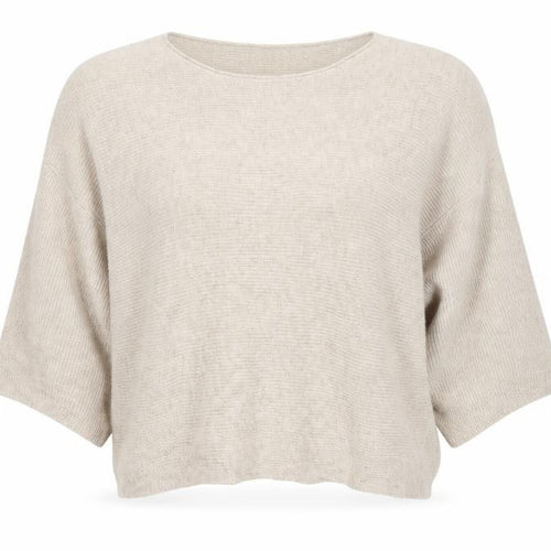 Collezione Gaia Women Beige Oversized Batwing Jumper M