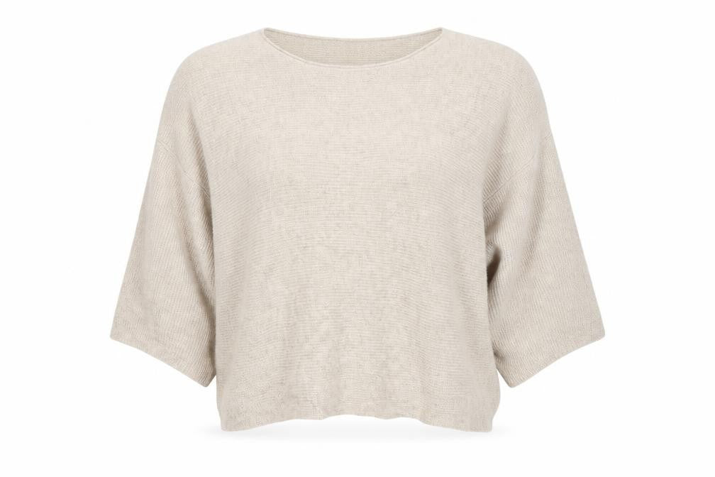 Collezione Gaia Women Beige Oversized Batwing Jumper M