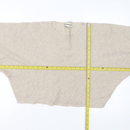 Collezione Gaia Women Beige Oversized Batwing Jumper M