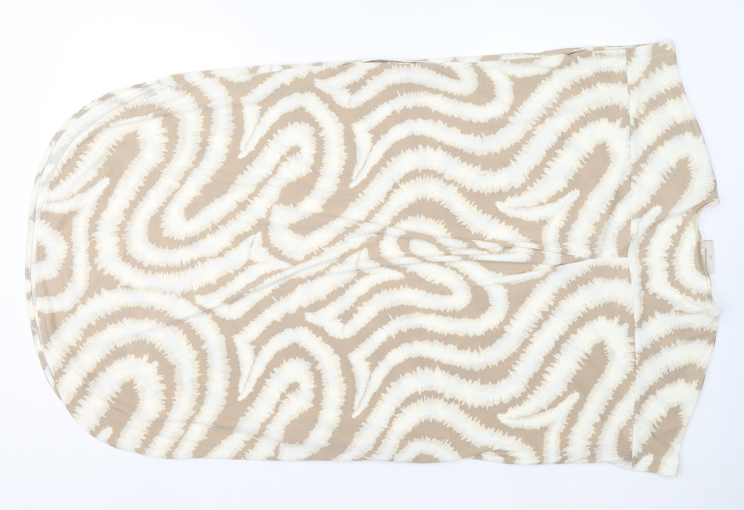 FREE/QUENT Women's Beige Abstract Shift Dress Size L